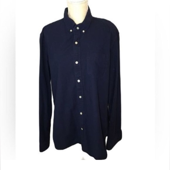Men’s navy blue gap long sleeve casual x large dress shirt - Picture 1 of 6